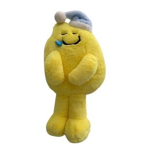 Lemons8 Yellow Plush Character 15" Pajama Sleep Hat Blue Pom Pom Blue Pacifier